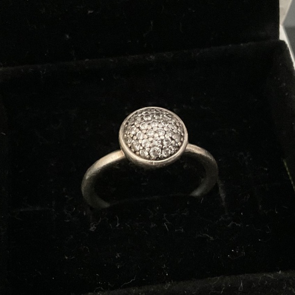 Pandora silver ring with CZ stones - Picture 1 of 4
